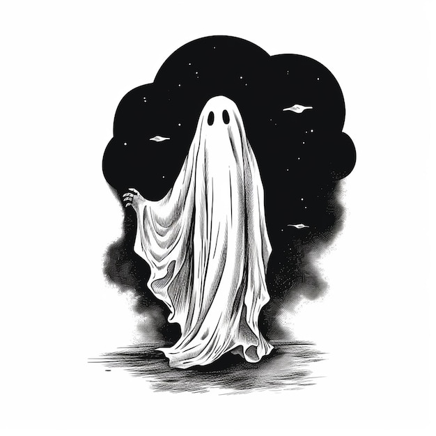 Foto halloween ghost tekening