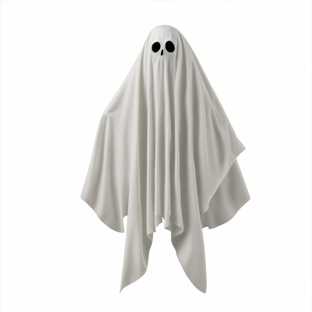 Halloween ghost on white background