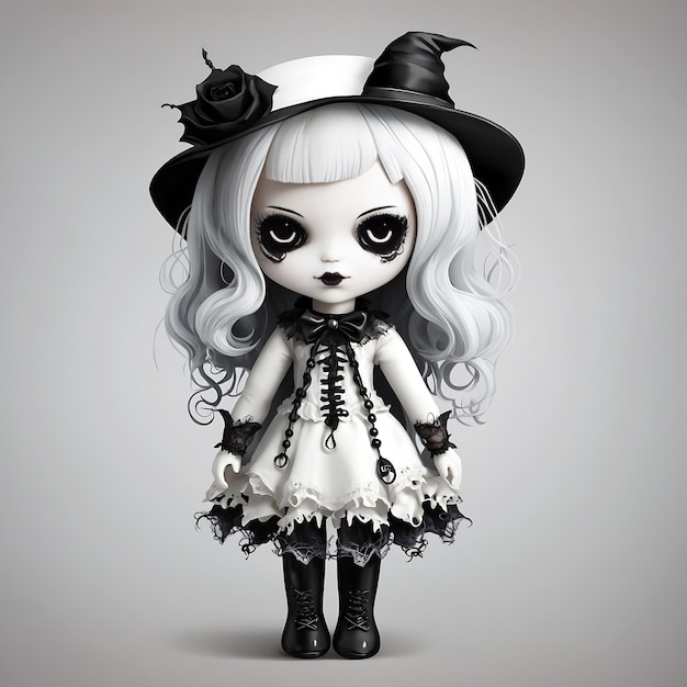 Halloween Gothic Doll ai generated