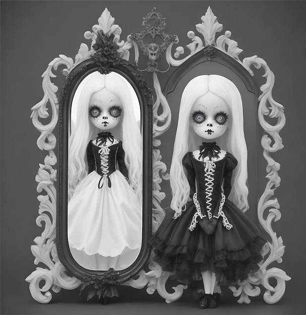 Photo halloween gothic doll ai generator