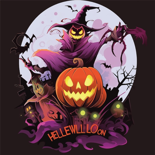 halloween graphic tshirt artwork illustration