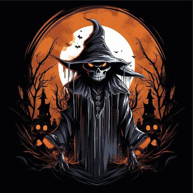 halloween graphic tshirt artwork illustration