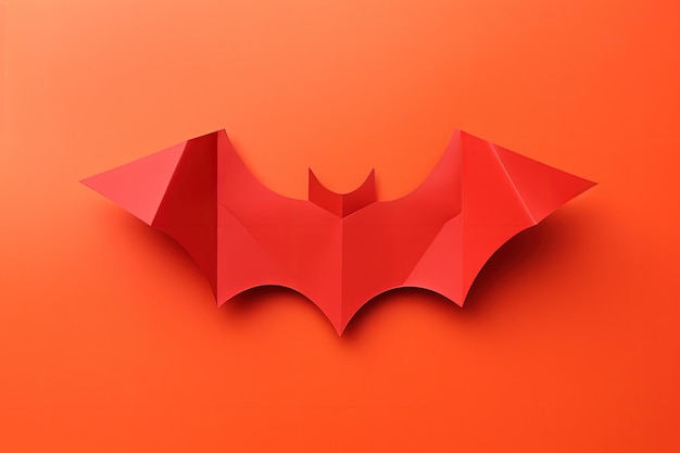 Halloween greeting with bat and solid color