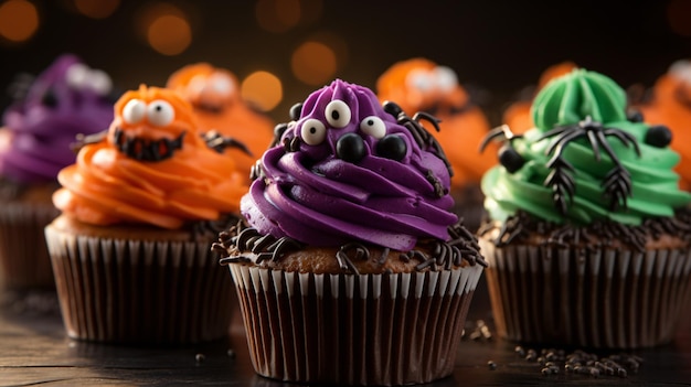 Halloween-griezelige cupcakes