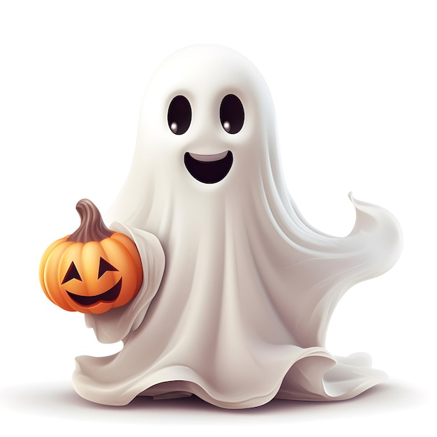 Halloween happy ghost 3d rendering