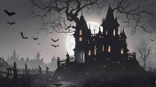 Halloween Haunted Castle Wallpaper