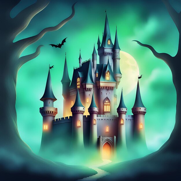 Halloween haunted castle