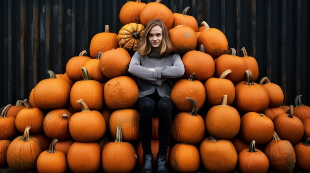 Halloween heks meisje portret Mooie jonge vrouw in heksenhoed met lang krullend rood haar