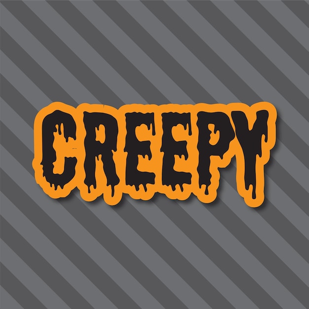 Halloween holiday background creepy message on a striped background