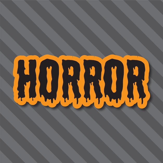 Halloween holiday background Horror message on a striped background