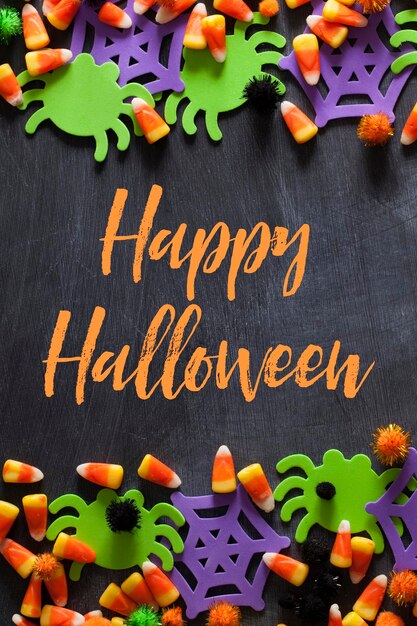 Halloween holiday background with message