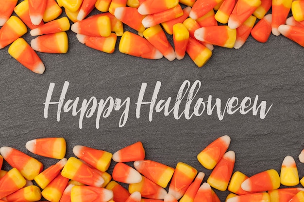 Halloween holiday background with message