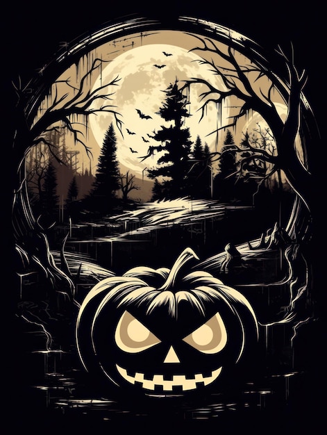 Photo halloween horror background print for tshirts