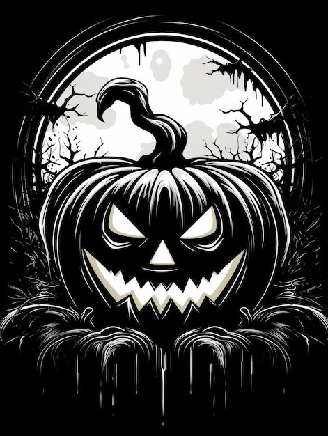 Halloween Horror background Print for Tshirts