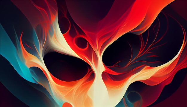 Хэллоуин ужас цифровое искусство абстрактный вор красного огненного фона