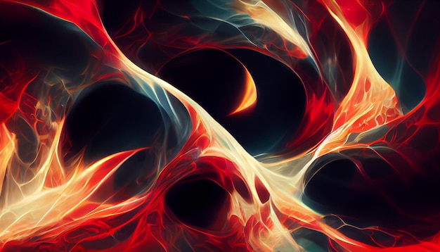 Halloween horror digital art abstract thief of red fire background