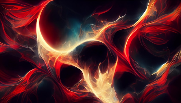 Halloween horror digital art abstract thief of red fire\
background