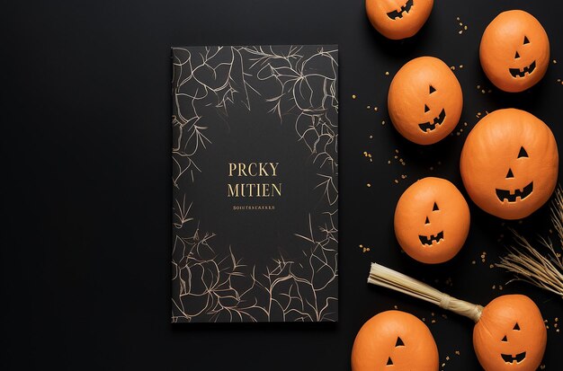 Photo halloween horror pumpkins background design