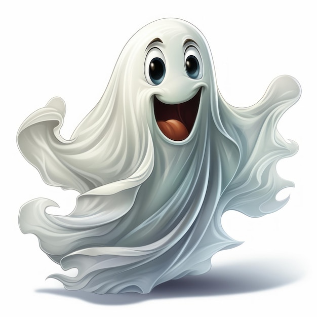 Photo halloween illustration of a ghost art design