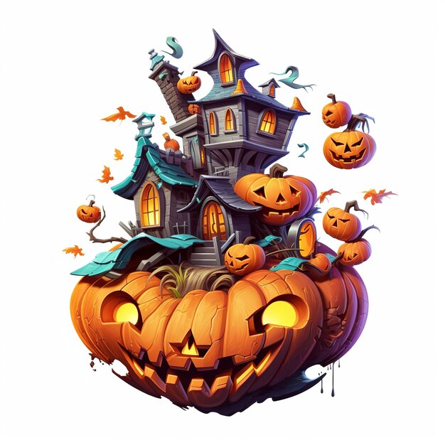 Halloween illustration isolated on white