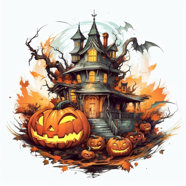 Halloween illustration isolated on white