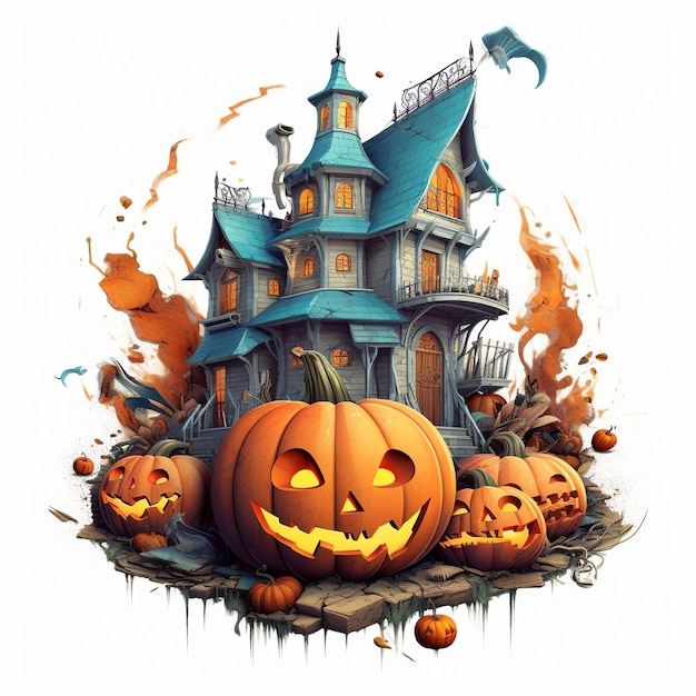 Halloween illustration isolated on white