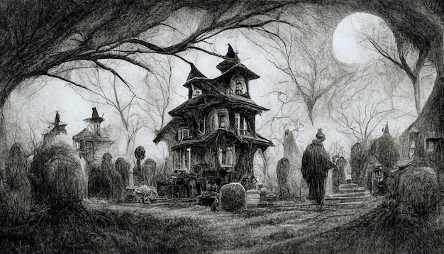 Horror scenery inside circle || creative Pencil drawing - YouTube