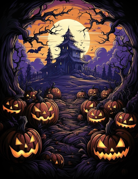 Halloween illustrative banner