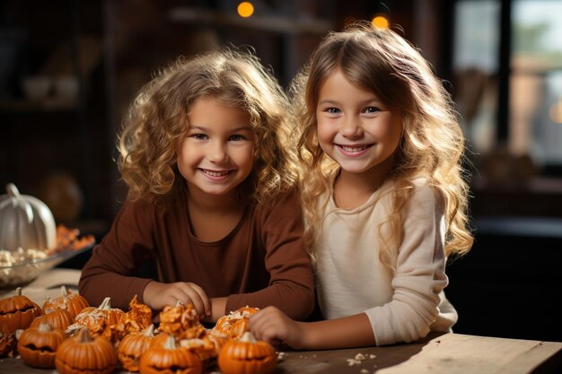 Halloween is een traditionele feestdag voor kinderen. Kinderen snijden pompoen met vuur. Magische hekserij