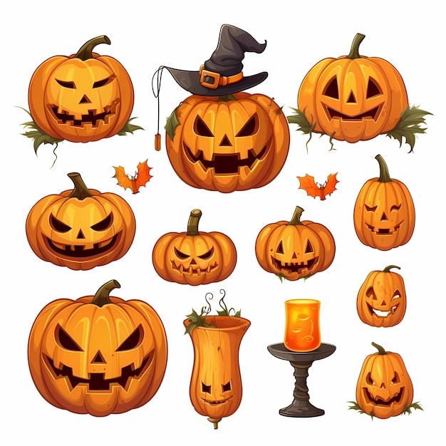 halloween jack o lantern pumpkin hanging mockup free space template with ghost cupcake batscandi