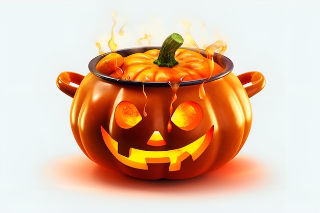 хэллоуин jack o lantern тыквы подряд на белом фоне