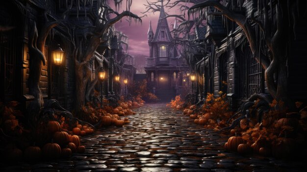Halloween kasteel achtergrond