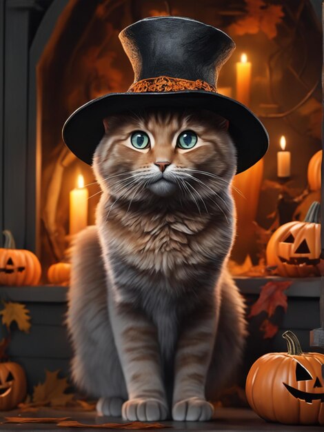 Halloween kat achtergrond