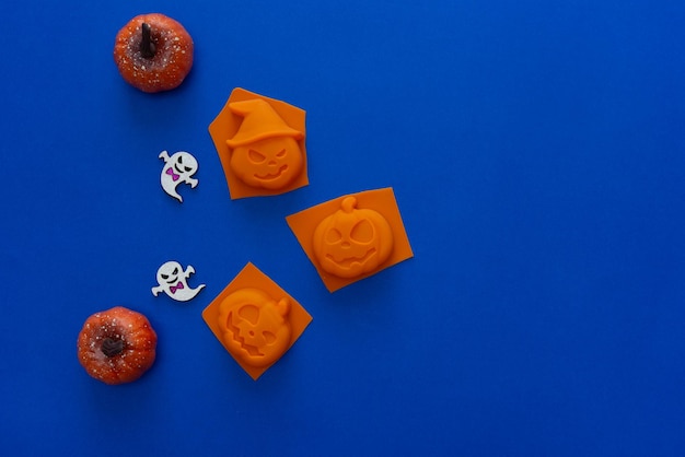 Foto halloween kunsten en ambachten benodigdheden siliconen oranje vormen voor zeep kaarsen maken en bakken