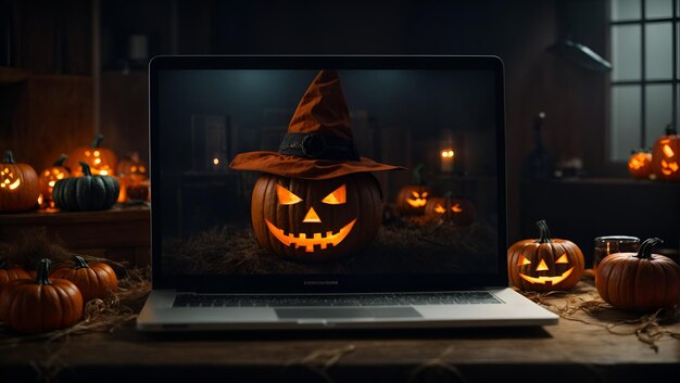 Photo halloween laptop