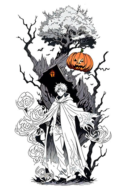 Halloween LineArt Coloring Book Spooky Fun Awaits