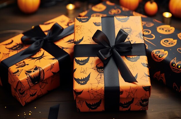 Foto scatola regalo di lusso per halloween