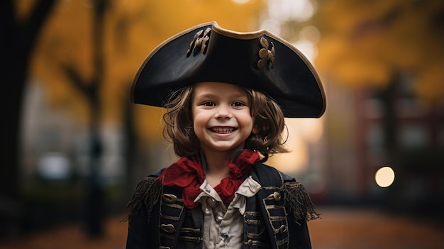 写真 ハロウィーン マジック ハッピーキッドがニューヨークのお祭りで海賊に変身