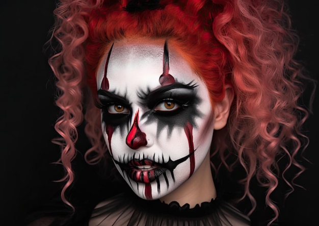 Halloween-make-up en gotische fotoshoot