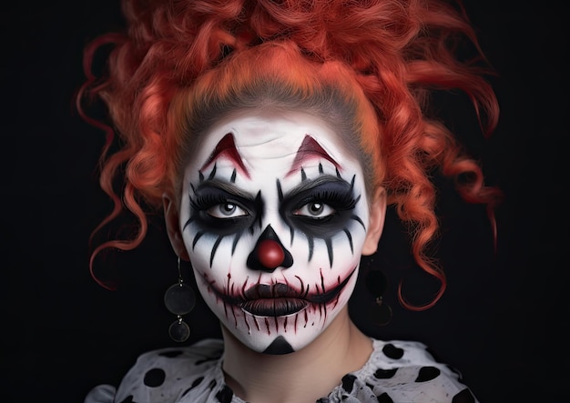 Halloween-make-up en gotische fotoshoot