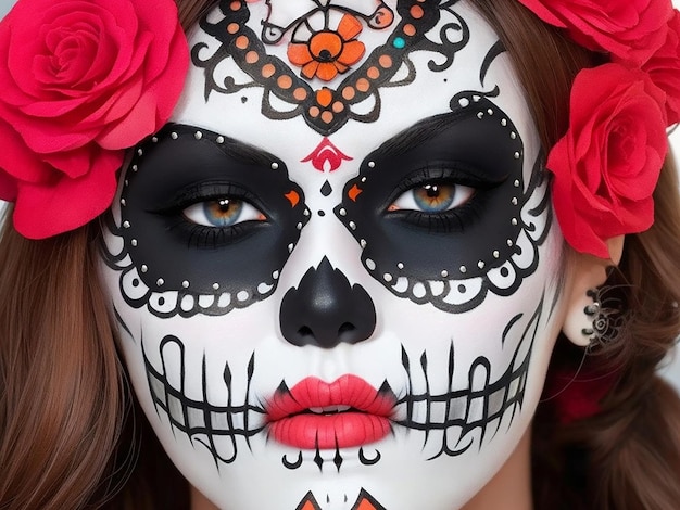 halloween make up sugar skull