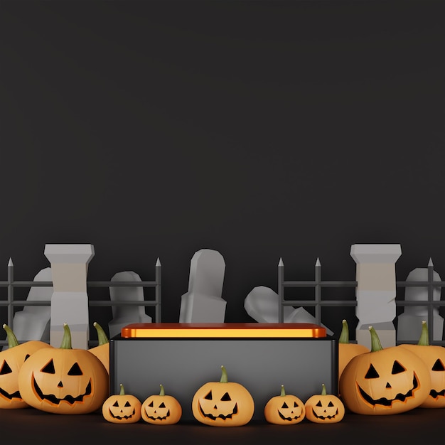 Halloween mockup podium voor productpresentatie