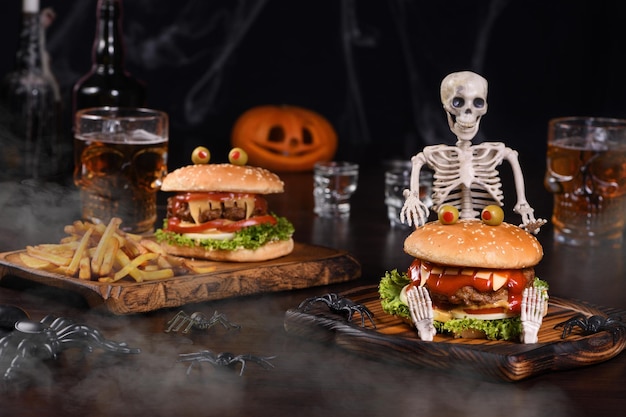 Photo halloween monster burger