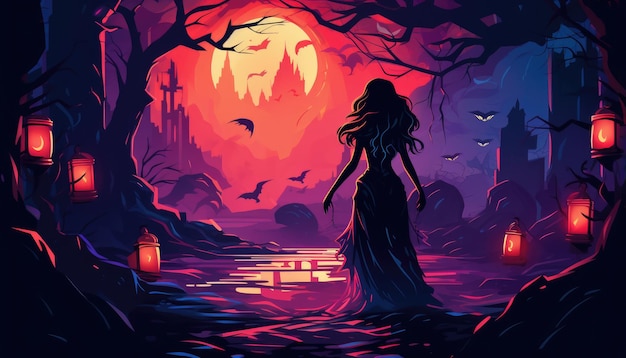 Halloween mystic background