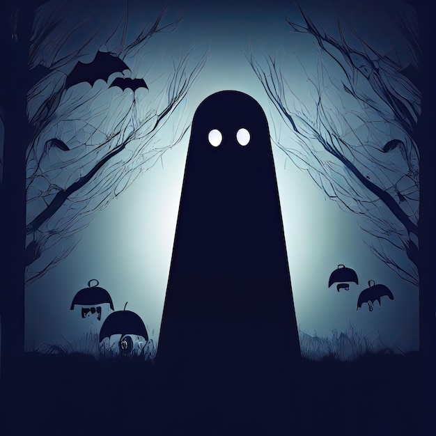 Halloween Night Concept Theme Background Image Illustration