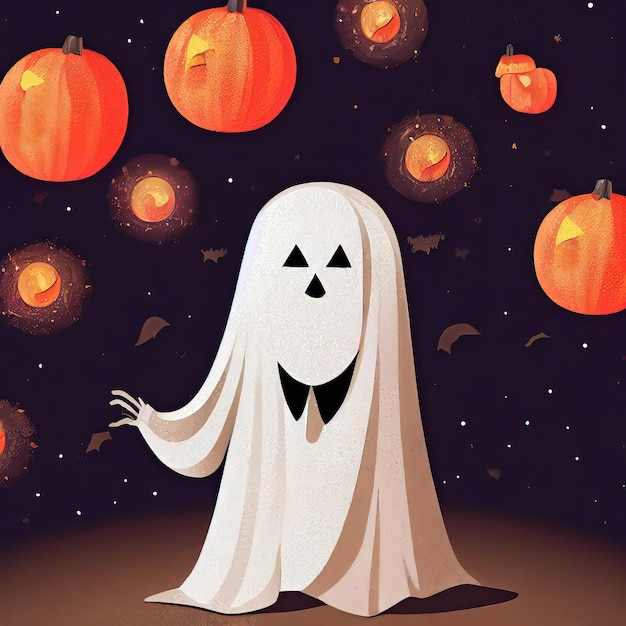 Halloween Night Concept Theme Background Image Illustration