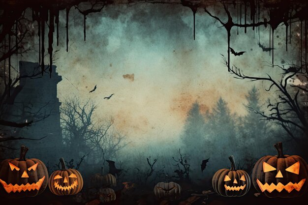 Photo halloween night frame