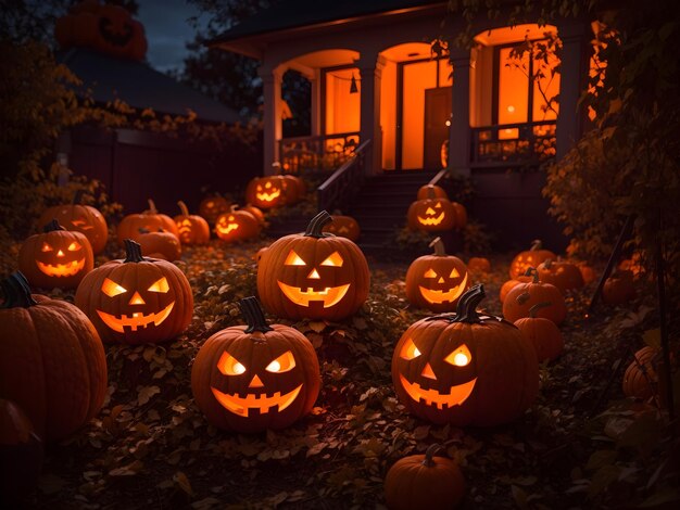 Foto zucche della notte di halloween