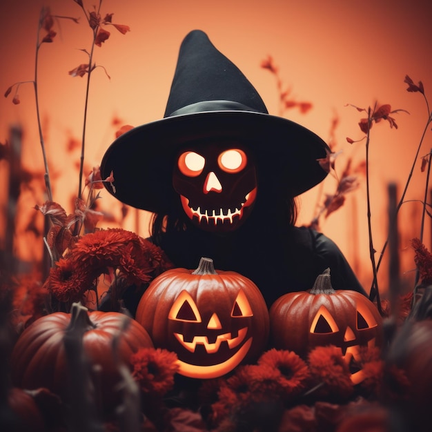 halloween night scary pumpkin poste wallpaper