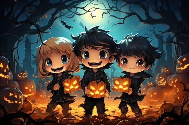 halloween night scary pumpkin poste wallpaper